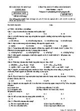 Đề kiểm tra học kỳ I môn Hóa học Lớp 10 - Mã đề 320 - Năm học 2018-2019 - Sở giáo dục và đào tạo Quảng Nam